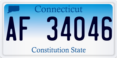 CT license plate AF34046