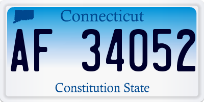 CT license plate AF34052