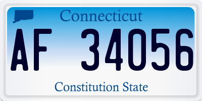 CT license plate AF34056