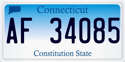 CT license plate AF34085