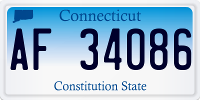 CT license plate AF34086
