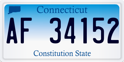 CT license plate AF34152