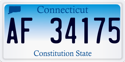 CT license plate AF34175
