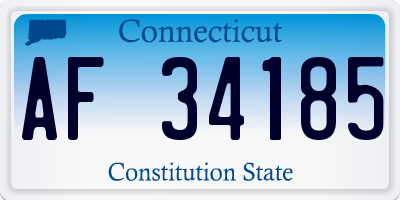 CT license plate AF34185