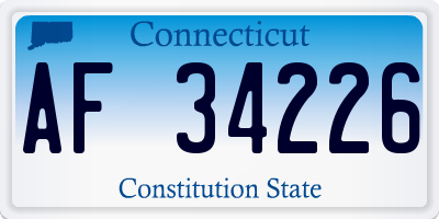 CT license plate AF34226