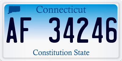 CT license plate AF34246