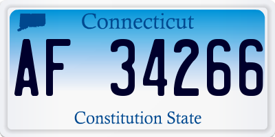 CT license plate AF34266
