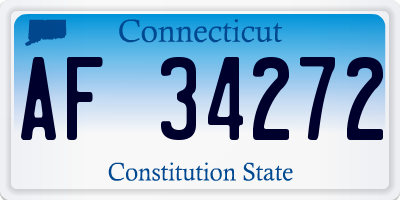 CT license plate AF34272