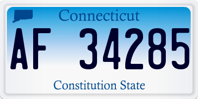 CT license plate AF34285