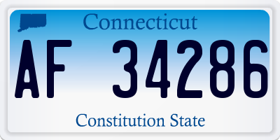 CT license plate AF34286