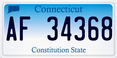 CT license plate AF34368