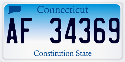 CT license plate AF34369
