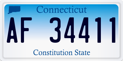 CT license plate AF34411