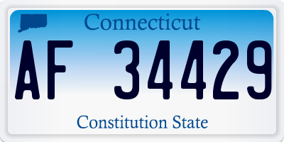 CT license plate AF34429