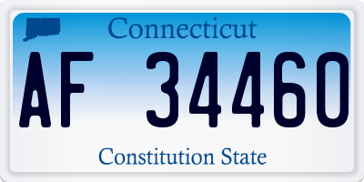 CT license plate AF34460