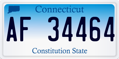 CT license plate AF34464