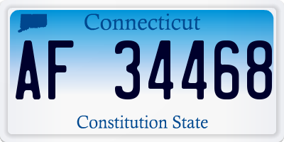 CT license plate AF34468