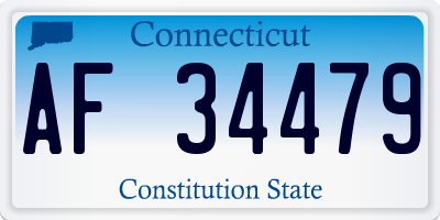 CT license plate AF34479