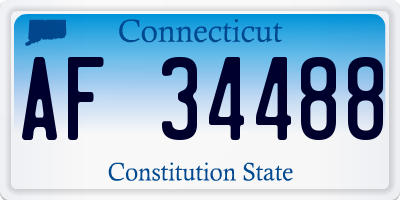 CT license plate AF34488