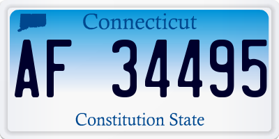 CT license plate AF34495