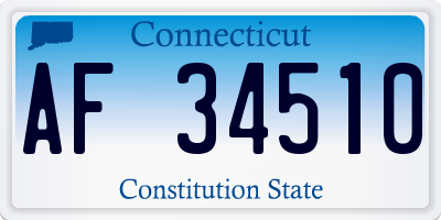 CT license plate AF34510