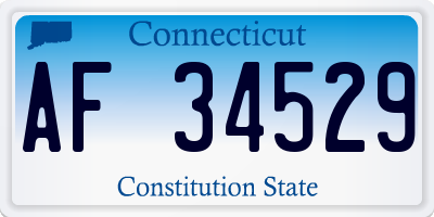 CT license plate AF34529