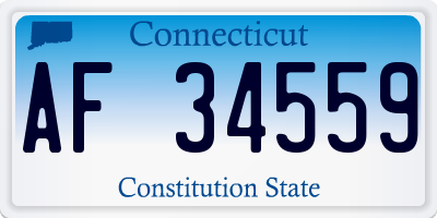 CT license plate AF34559
