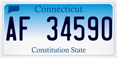 CT license plate AF34590