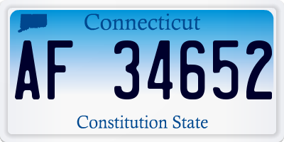 CT license plate AF34652