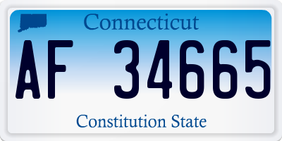 CT license plate AF34665