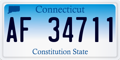 CT license plate AF34711