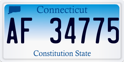 CT license plate AF34775