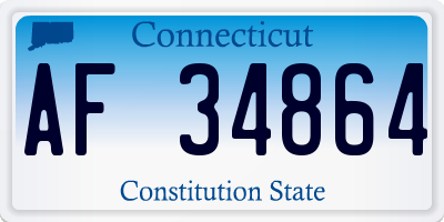 CT license plate AF34864