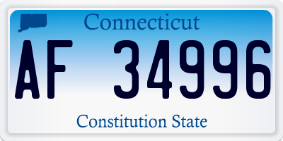 CT license plate AF34996