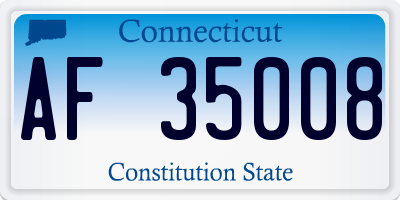 CT license plate AF35008