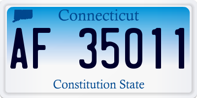 CT license plate AF35011