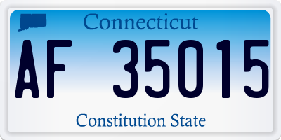 CT license plate AF35015