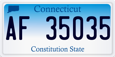 CT license plate AF35035
