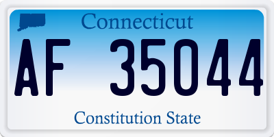 CT license plate AF35044
