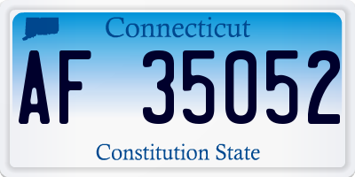 CT license plate AF35052