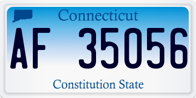 CT license plate AF35056