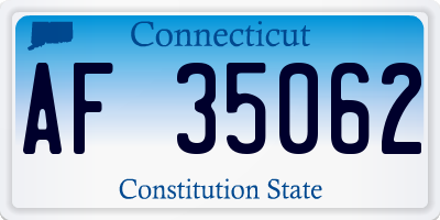 CT license plate AF35062