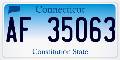 CT license plate AF35063
