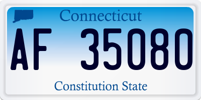 CT license plate AF35080