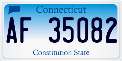 CT license plate AF35082