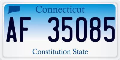 CT license plate AF35085