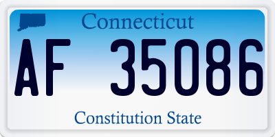 CT license plate AF35086
