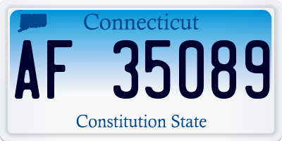 CT license plate AF35089