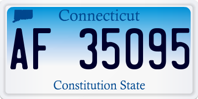 CT license plate AF35095