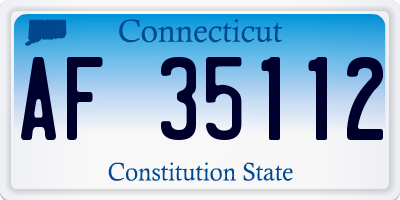 CT license plate AF35112